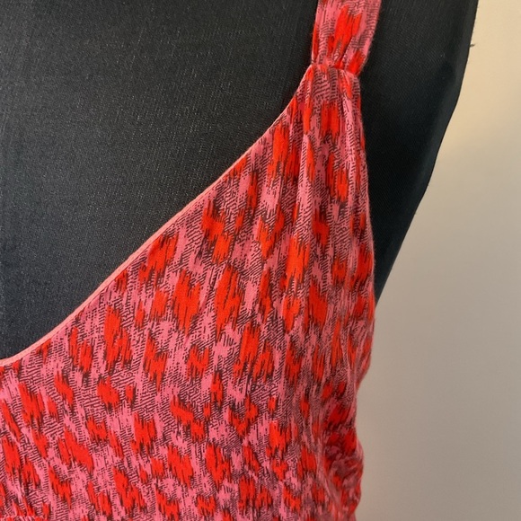 15. Joie Pink Tiered Maxi Sundress Plunge Neckline Resort Wear Size XXL - Picture 9 of 12